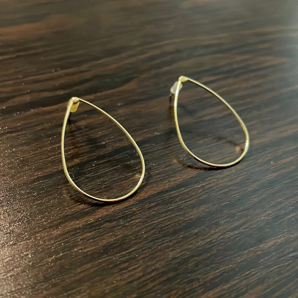 Gold teardrop earrings - Picture 1 of 5